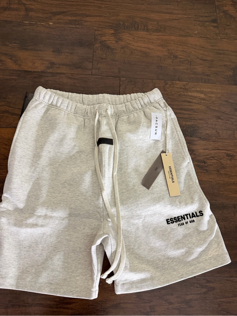Fear of God ESSENTIALS Men’s Light Gray Athletic Logo Shorts